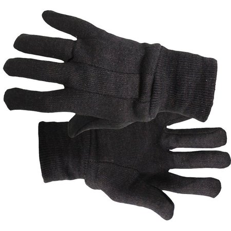 THE BRUSH MAN Polyester/Cotton Jersey Gloves, Knit Wrist, Size Large, 12PK GLOVE-1845